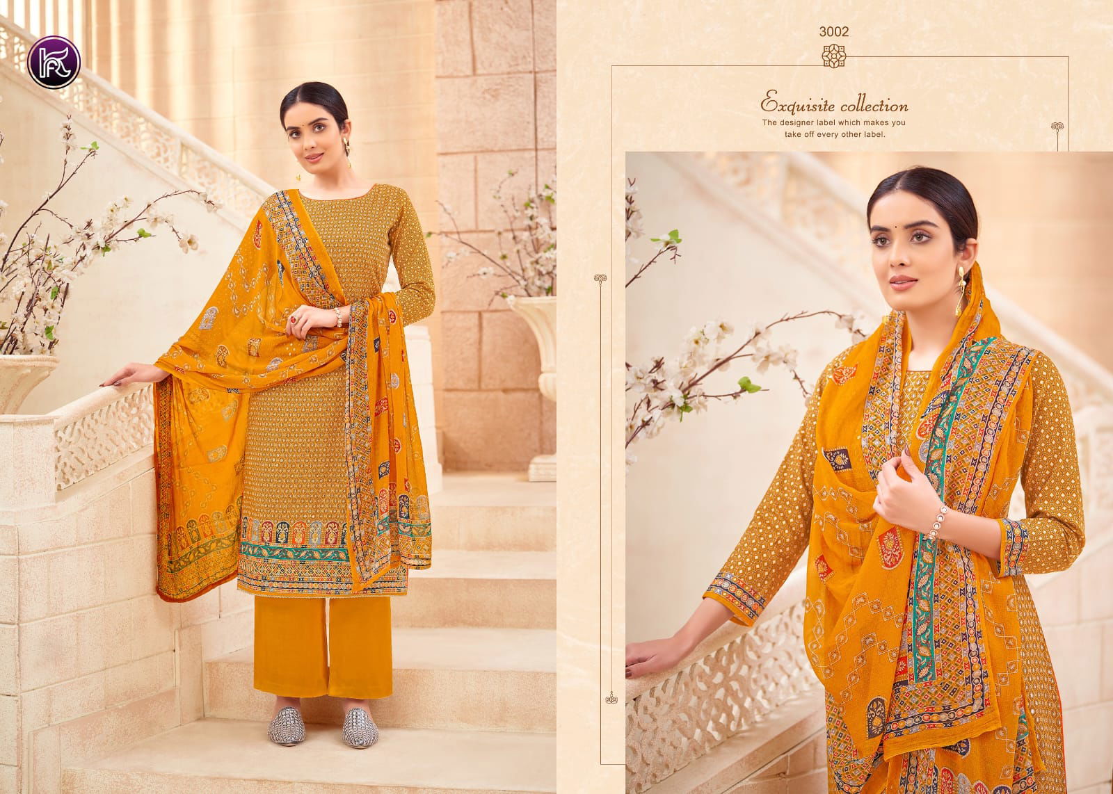 Orange Vol 3 By Kala Summer Special Lawn Cotton Dress Material Wholesalers In Delhi